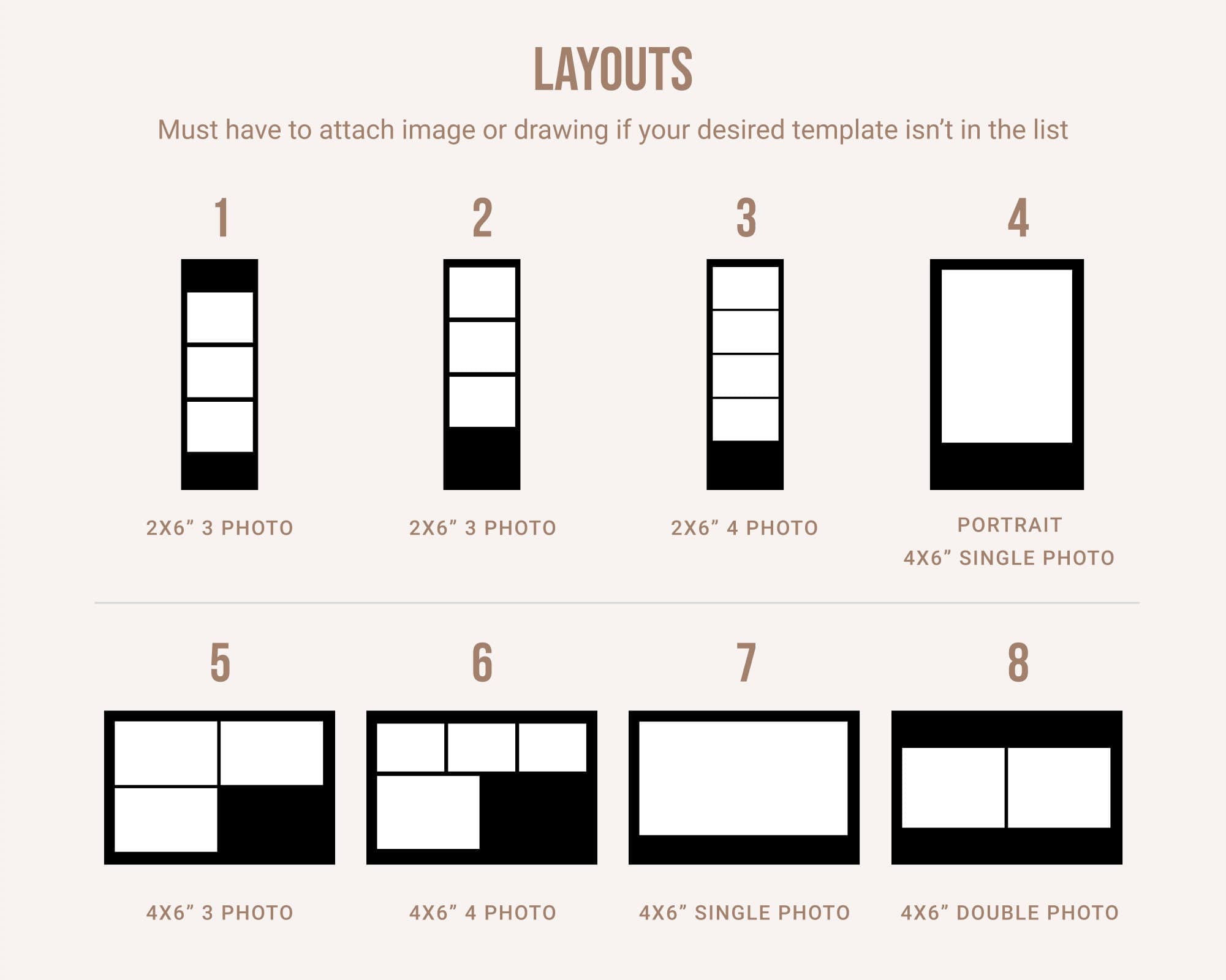 Verschillende layout-opties voor fotostrips